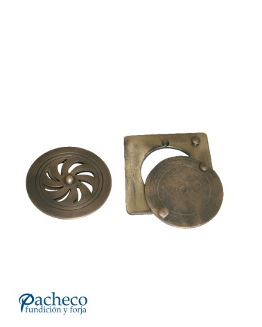 Mirilla Rústica de Hierro Patinado para Puertas Tradicionales