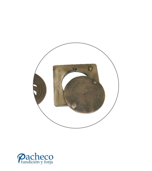 Mirilla Rústica de Hierro Patinado para Puertas Tradicionales