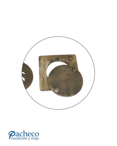 Mirilla Rústica de Hierro Patinado para Puertas Tradicionales