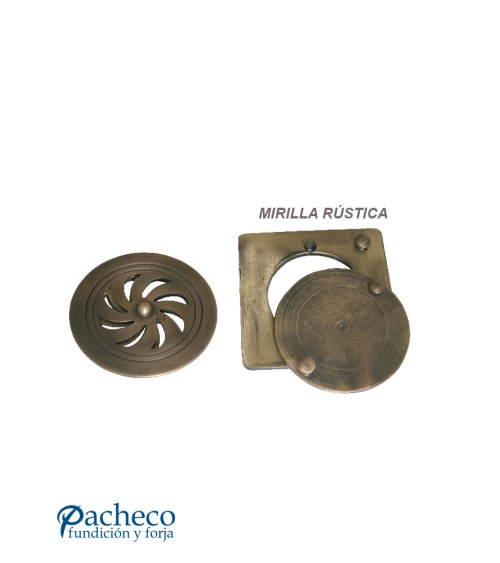 Mirilla Rústica de Hierro Patinado para Puertas Tradicionales Mirilla Rústica de Hierro Patinado para Puertas Tradicionales