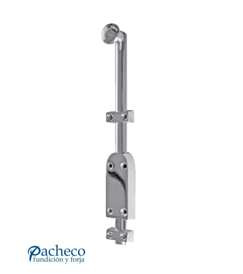 Pasador de latón cromado para puertas tradicionales y metálicas