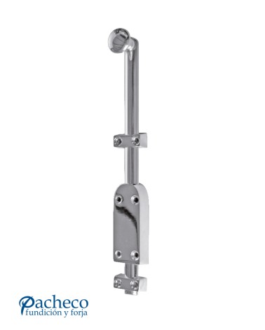 Pasador de latón cromado para puertas tradicionales y metálicas