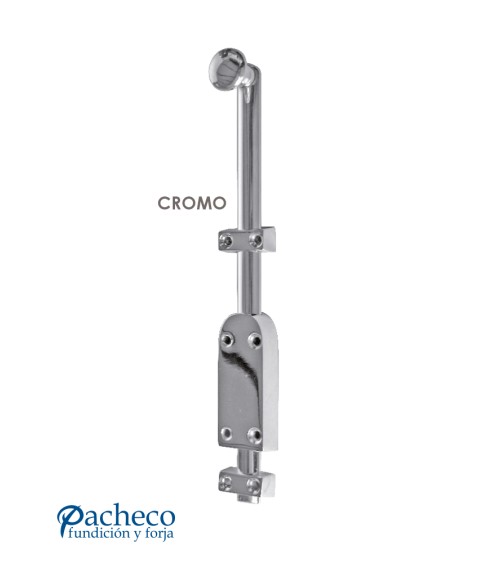 Pasador de latón cromado para puertas tradicionales y metálicas