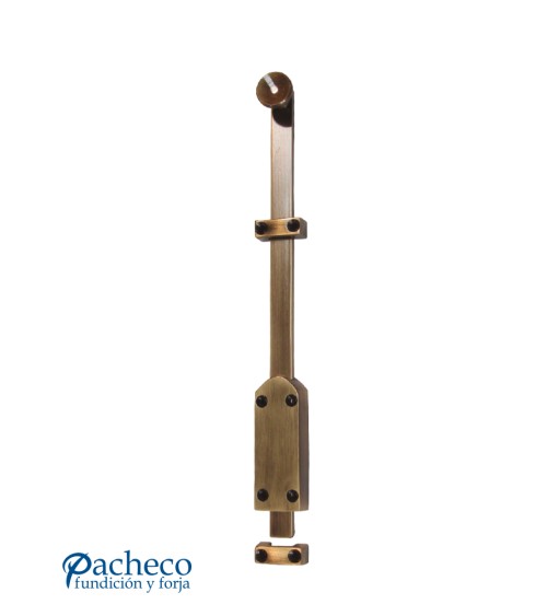 Pasador de latón patinado para puertas rústicas de estilo vintage