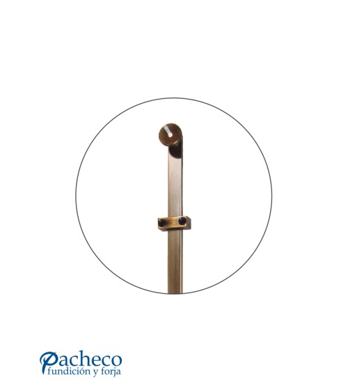 Pasador de latón patinado para puertas rústicas de estilo vintage