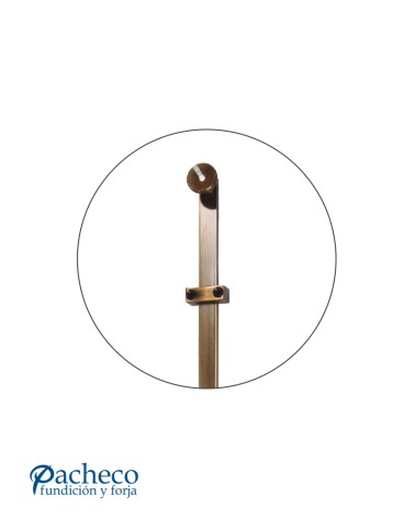 Pasador de latón patinado para puertas rústicas de estilo vintage