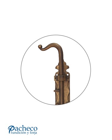 Pasador rústico de hierro forjado para puertas antiguas y portones