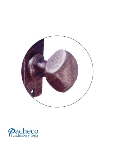 Pomo de latón patinado rústico con placa para puerta antigua