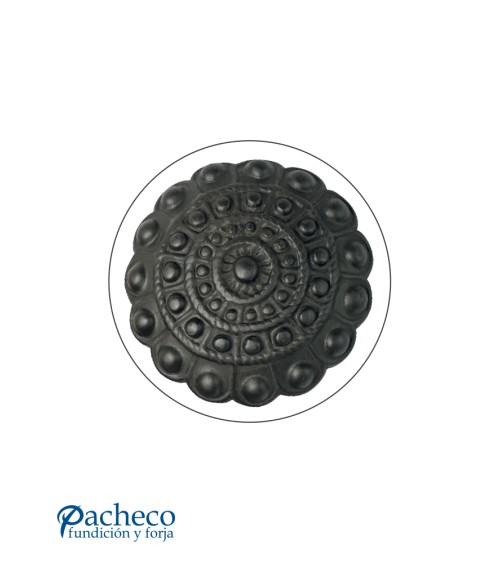 Pomo charro negro satinado para puerta tradicional