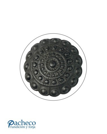 Pomo charro negro satinado para puerta tradicional