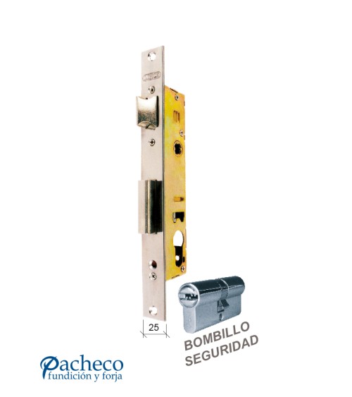 Cerradura Metálica Reforzada con Bombillo de Alta Seguridad para Puertas de Entrada