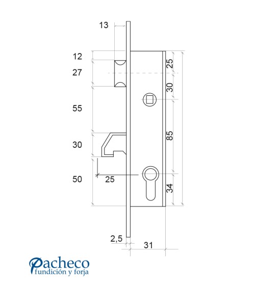 Cerradura de Seguridad Profesional con Bombillo de Doble Protección para Puertas Exteriores