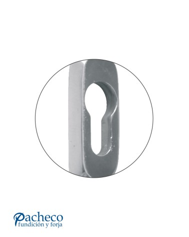 Bocallave de latón cromado para puertas interiores y de entrada