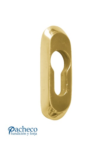 Bocallave en latón brillo para cerraduras de puertas metálicas o de madera