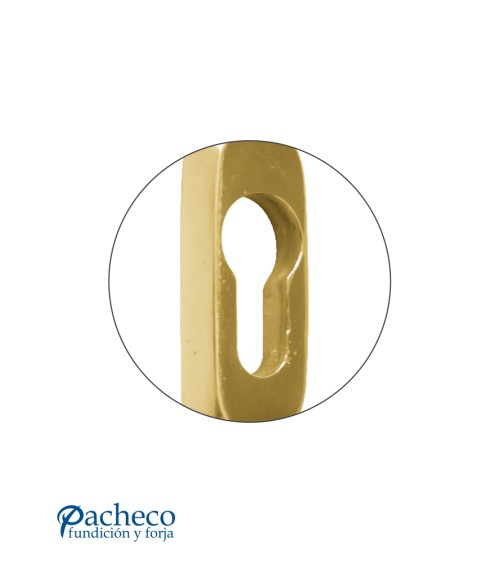 Bocallave en latón brillo para cerraduras de puertas metálicas o de madera