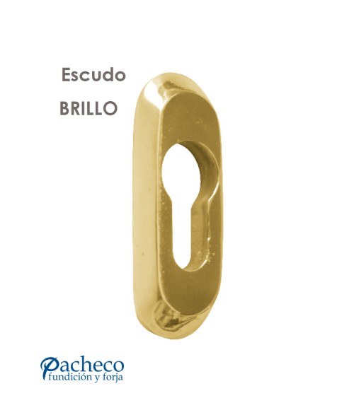 Bocallave en latón brillo para cerraduras de puertas metálicas o de madera