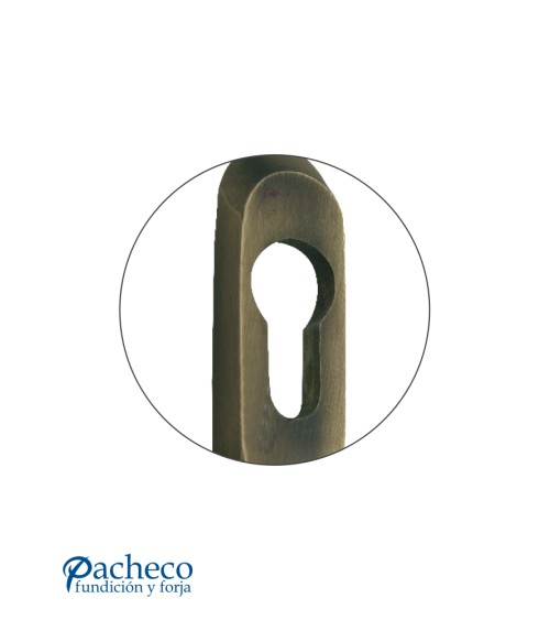 Bocallave decorativo patinado para puertas rústicas y clásicas