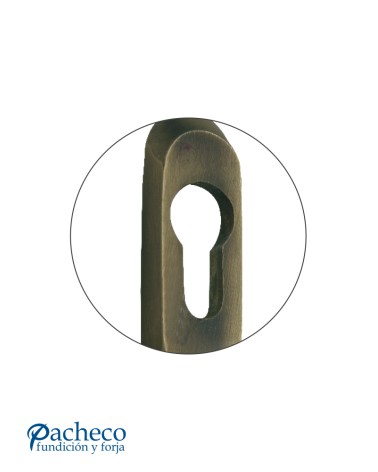 Bocallave decorativo patinado para puertas rústicas y clásicas