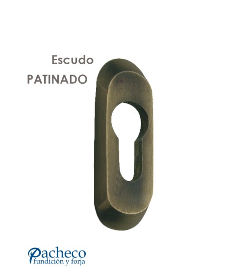 Bocallave decorativo patinado para puertas rústicas y clásicas