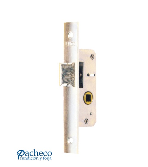 Cerradura embutida metálica con cilindro para puertas interiores