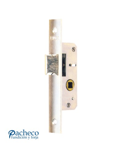 Cerradura embutida metálica con cilindro para puertas interiores