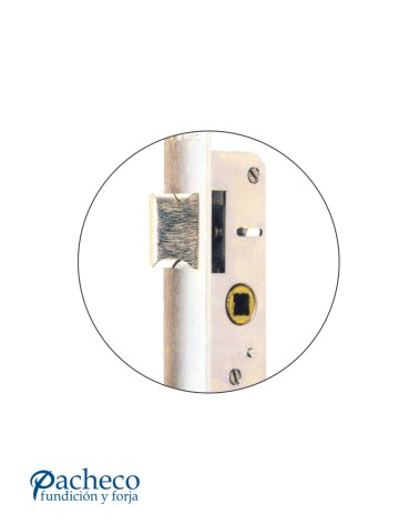 Cerradura embutida metálica con cilindro para puertas interiores