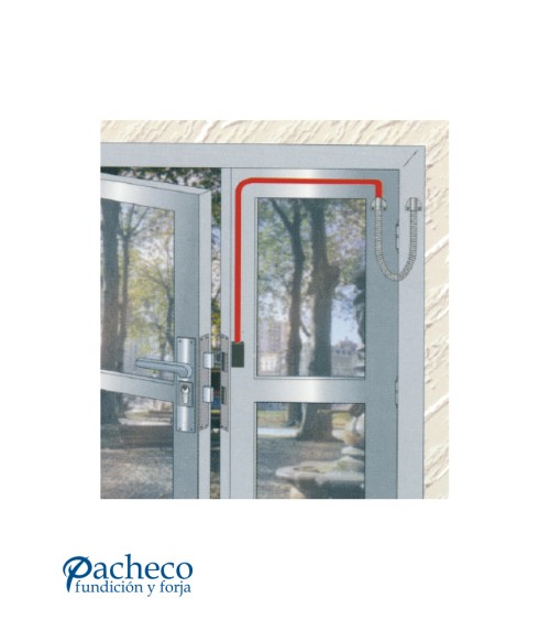 Pasacables metálico flexible para puertas metálicas y automatismos