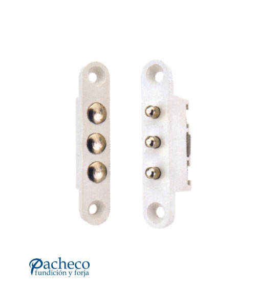 Conector eléctrico multiborne para puertas metálicas y sistemas de cierre