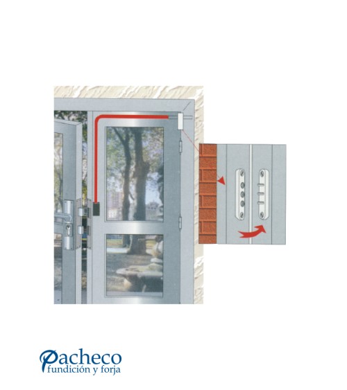 Conector eléctrico multiborne para puertas metálicas y sistemas de cierre