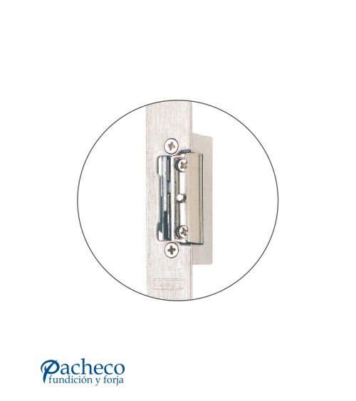 Cerradero automático metálico para cerraduras de puertas metálicas