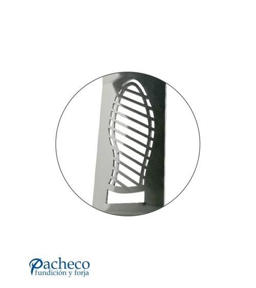 Pisón de hierro en bruto con diseño de huella para puertas metálicas