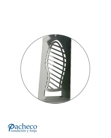 Pisón de acero inoxidable satinado con huella para puertas interiores