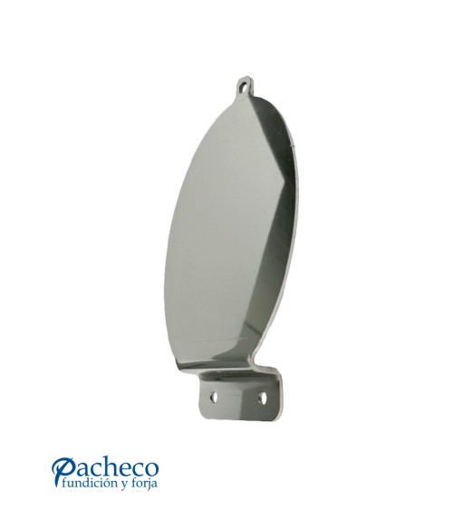 Pisón inox satinado para empuje en puertas de acceso modernas