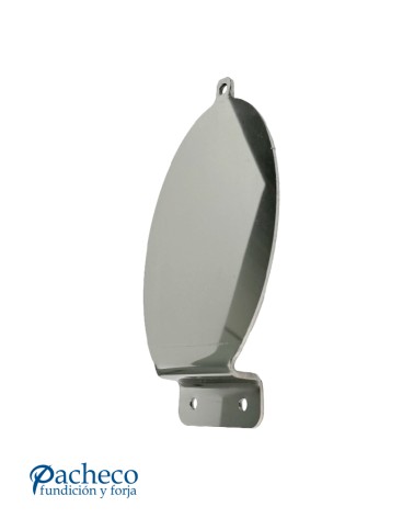 Pisón inox satinado para empuje en puertas de acceso modernas