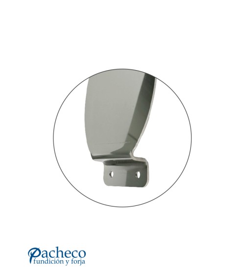 Pisón inox satinado para empuje en puertas de acceso modernas