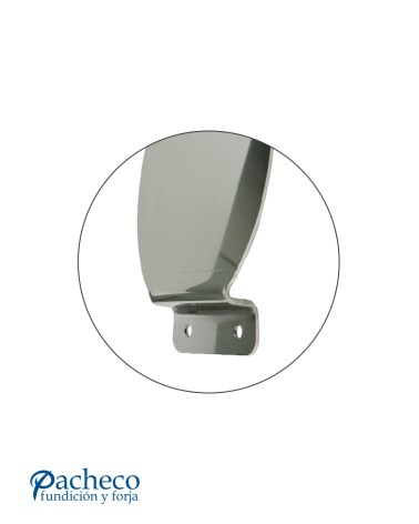 Pisón inox satinado para empuje en puertas de acceso modernas