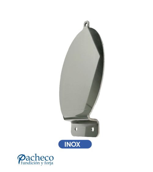 Pisón inox satinado para empuje en puertas de acceso modernas