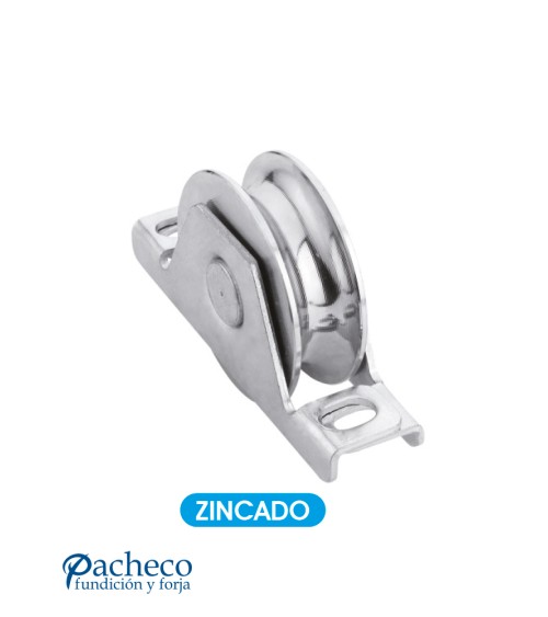 Polea canal "U" 20mm para encastrar para puerta corredera