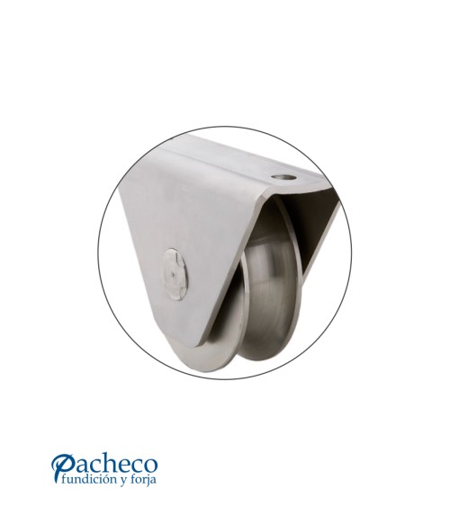 Polea Canal "U" 20 mm con caja para puerta corredera