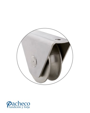 Polea Canal "U" 20 mm con caja para puerta corredera