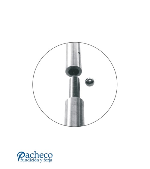 Pernio torneado deslizante para puerta metálica