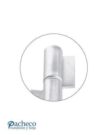 Pernio de pala cincado para puerta metálica