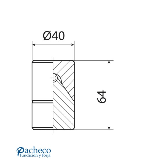 Parte Inferior de Punto de Giro 40 a Bola para Puertas de Paso Parte Inferior de Punto de Giro 40 a Bola para Puertas de Paso