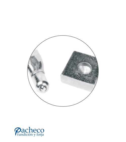 Pernio Inferior con Bola para Puertas Metálicas de Paso, Cancelas o Portones