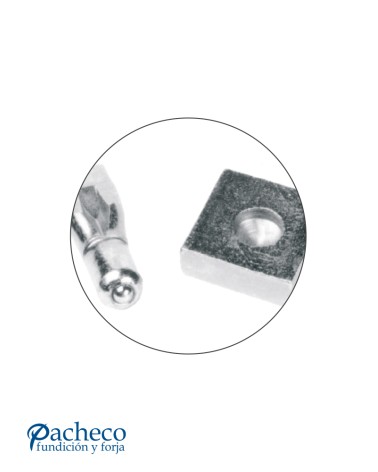 Pernio Inferior con Bola para Puertas Metálicas de Paso, Cancelas o Portones