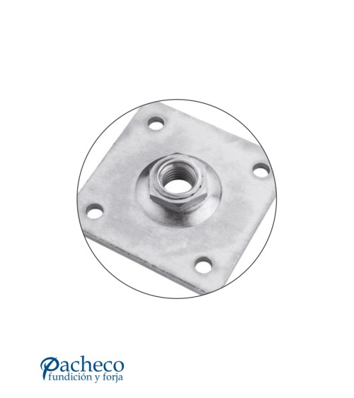 Placa para Bisagra Regulable de Puerta de Cancela