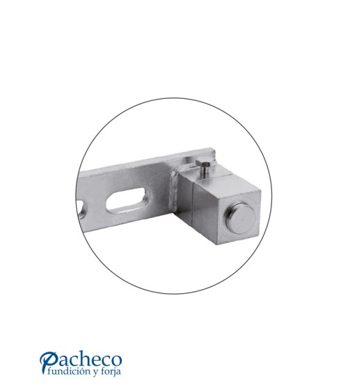 Bisagra con ángulo superior con chapa para puerta elevable