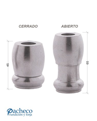 Separador Galvanizado Ajustable con Rosa Interior para Barandillas