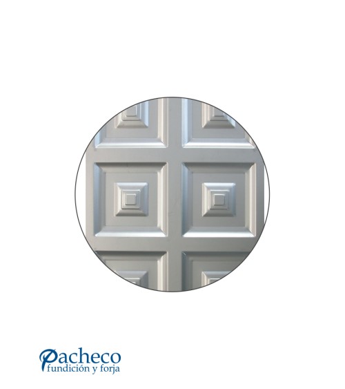 Cuarterón Modular de Chapa de Hierro con Seis Relieves Piramidales para Puertas Metálicas