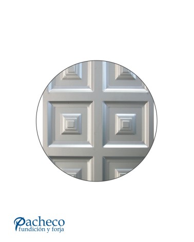 Cuarterón Modular de Chapa de Hierro con Seis Relieves Piramidales para Puertas Metálicas